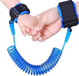 Anti Lost Wrist Strap for Walking -  includes key lock,  360° rotate reflective harness reins