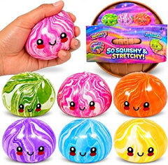 Squishy Bao Marble Design 8.5cm Dumpling In a Basket