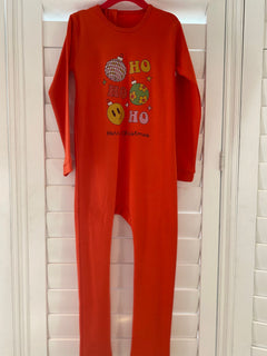 Xmas Prints on Red Body Onesies