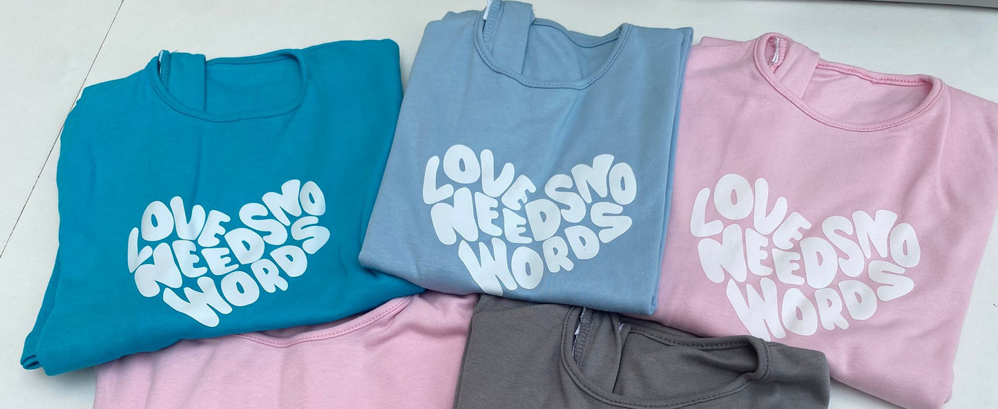 Love Needs No Words Collection - Romper - White Font- Available Now