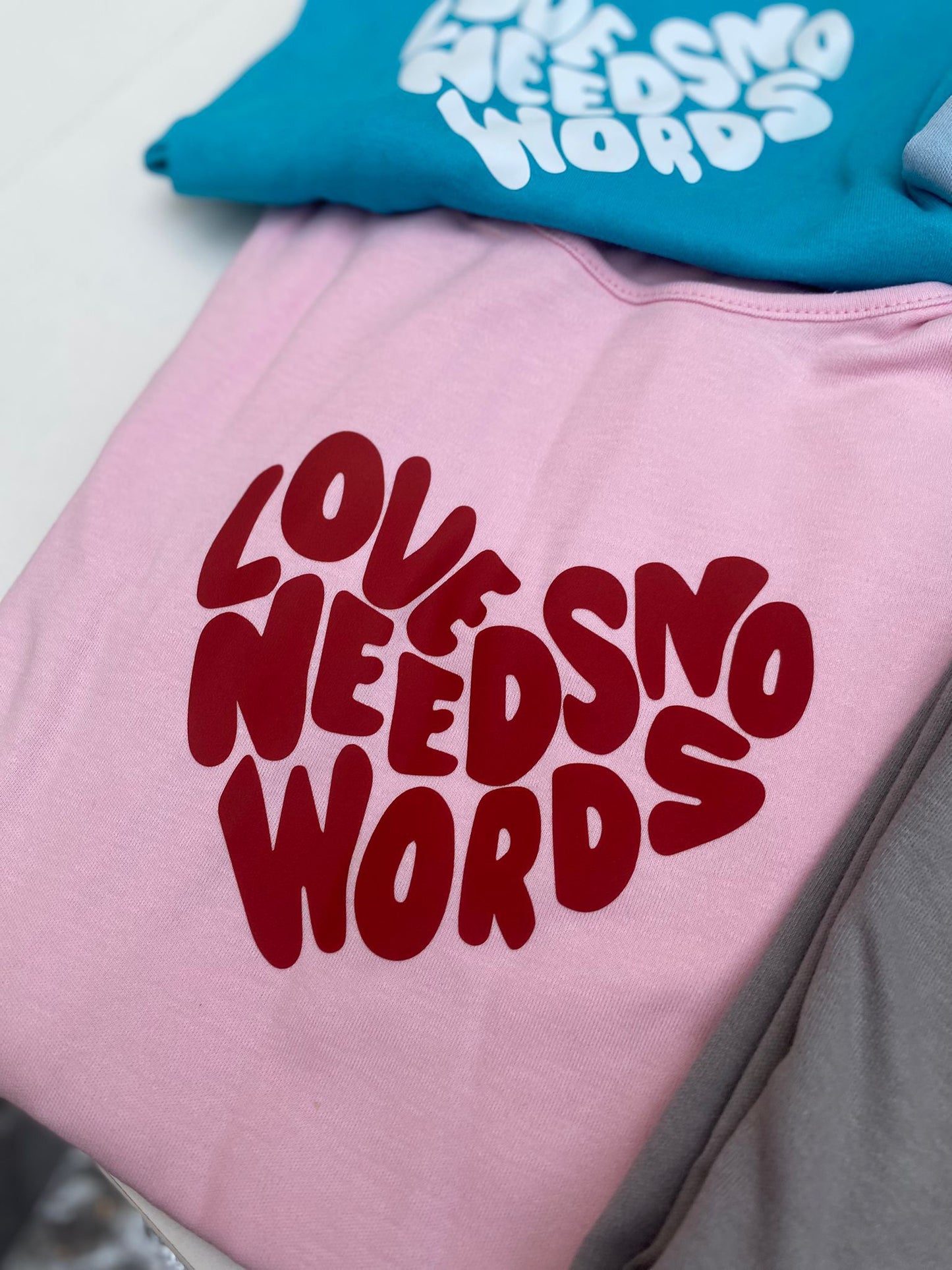 Love Needs No Words Collection - Onesies - Red Font- Available Now