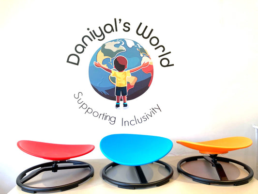 Sensory Swivel Chair - available in Orange, Blue and Red. Sale Price!