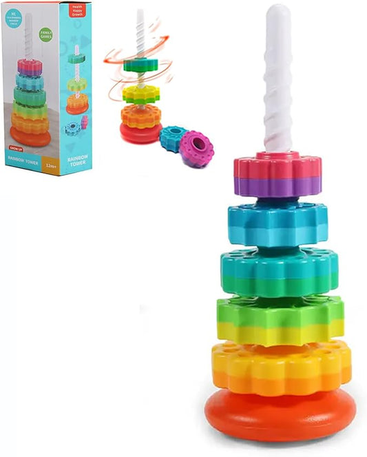 Rainbow Tower Spin Tower Stacking Toy