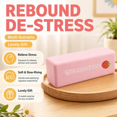 Strawberry Squishy Butter Slab 14cm